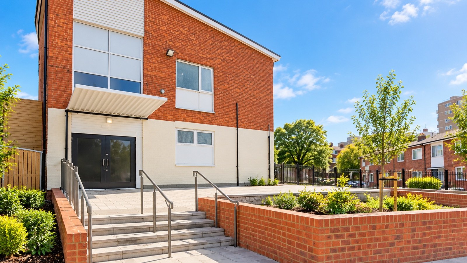 The entrance to Alton Community Hall